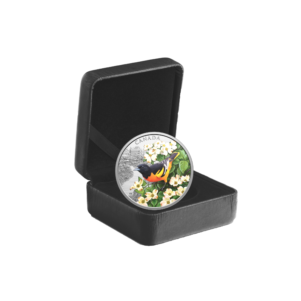 Colourful Birds Baltimore Oriole 1 Oz Fine Silver Coin Canada 2025