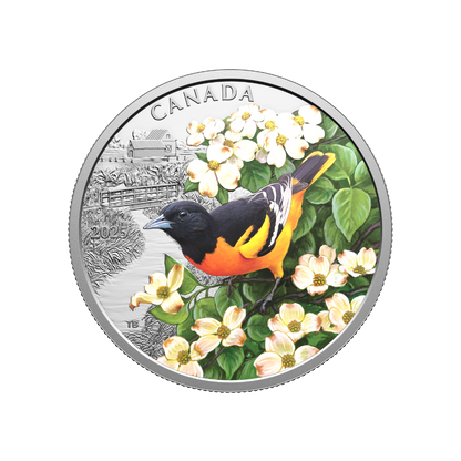 Colourful Birds Baltimore Oriole 1 Oz Fine Silver Coin Canada 2025