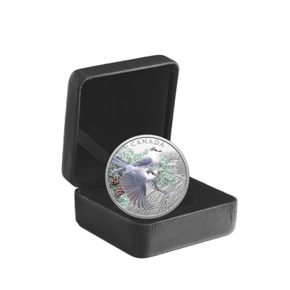 Colourful Birds: Canada Jays 1 Oz Fine Silver Coin Canada 2026 Royal Canadian Mint