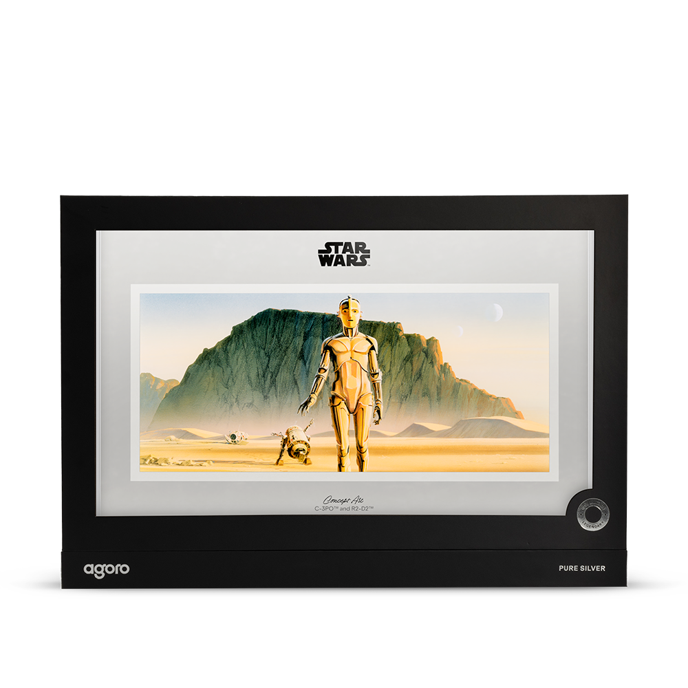 Star Wars™ Concept Art  C-3PO™ and R2-D2™ Silver Collectible Foil AGORO