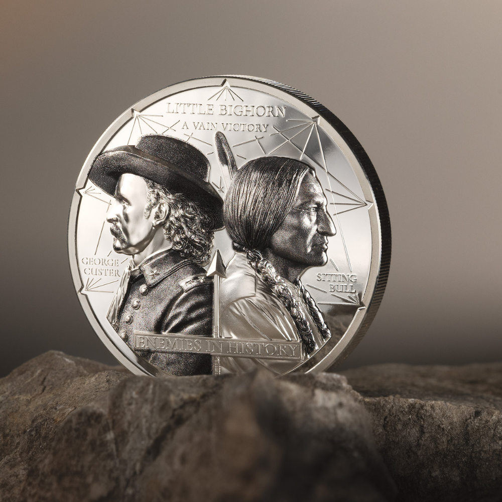 Custer vs Sitting Bull Enemies in History 2 Oz Silver Coin 2026 CIT