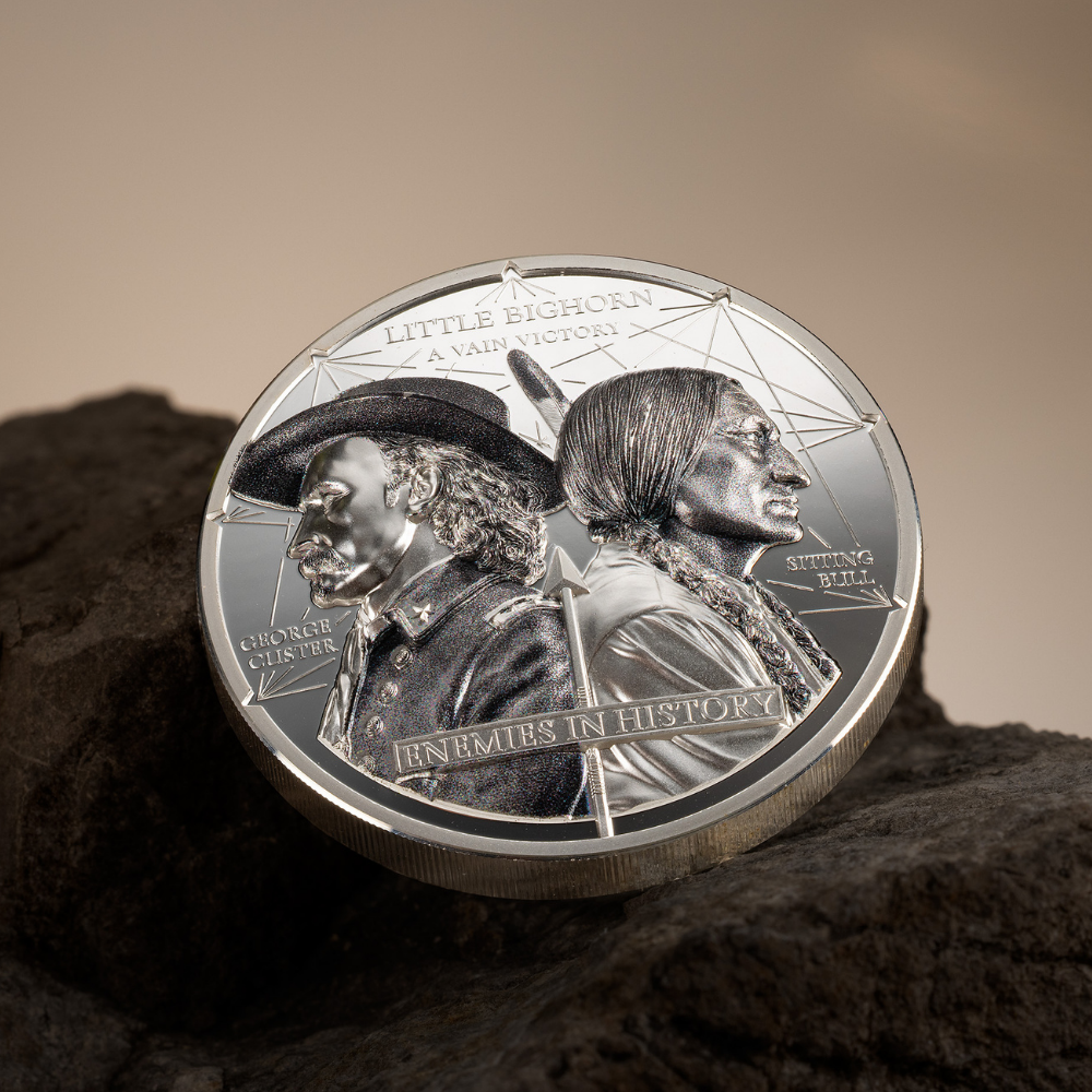 Custer vs Sitting Bull Enemies in History 2 Oz Silver Coin 2026 CIT