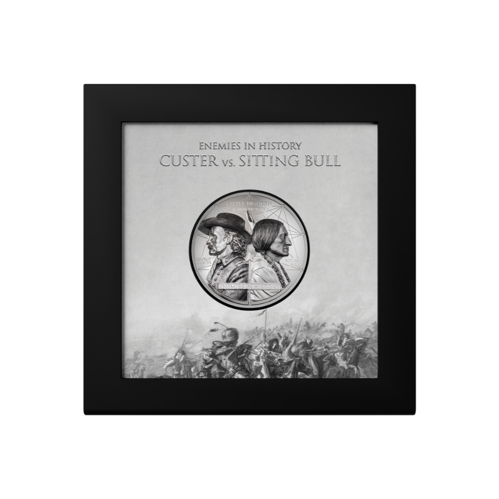 Custer vs Sitting Bull Enemies in History 2 Oz Silver Coin 2026 CIT