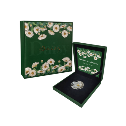 DAISY Flower 3D Mother of Pearl 2 Oz Silver Coin $5 Solomon Islands 2024