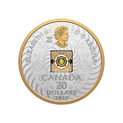 DANCING AMMOLITE AIR Elements of Nature Silver Coin $20 Canada 2024