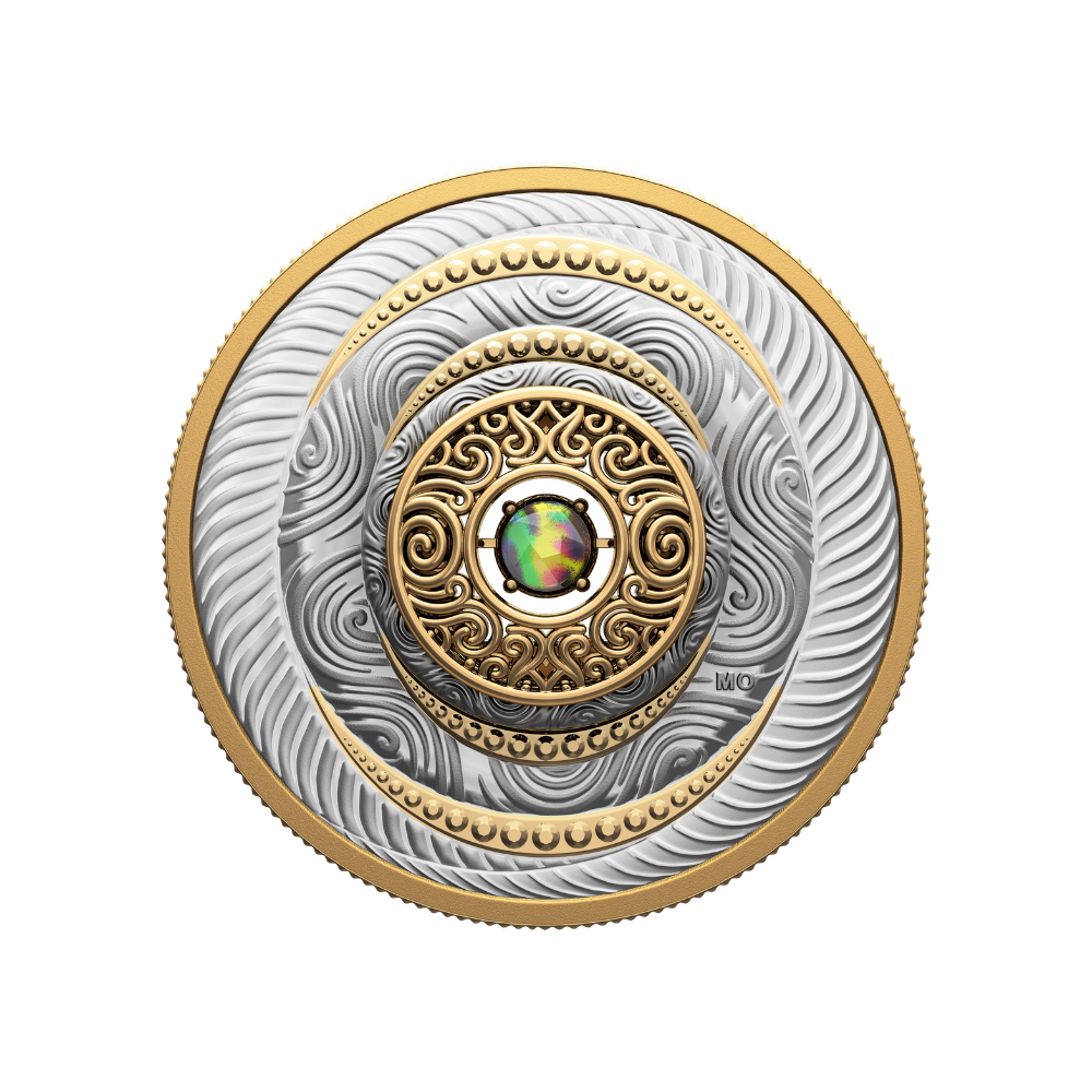 DANCING AMMOLITE AIR Elements of Nature Silver Coin $20 Canada 2024