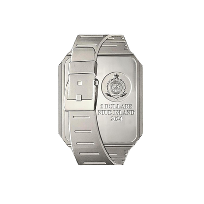DATABANK WATCH TechStalgic 2 Oz Silver Coin $2 Niue 2024