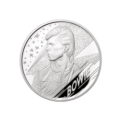DAVID BOWIE Music Legends 5 Oz Silver Coin 10 Pounds United Kingdom 2020