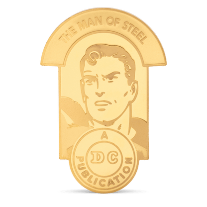 90 Years of DC The Man of Steel Pure Gold Collectible reverse1 AGORO