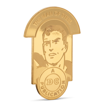 90 Years of DC The Man of Steel Pure Gold Collectible reverse AGORO