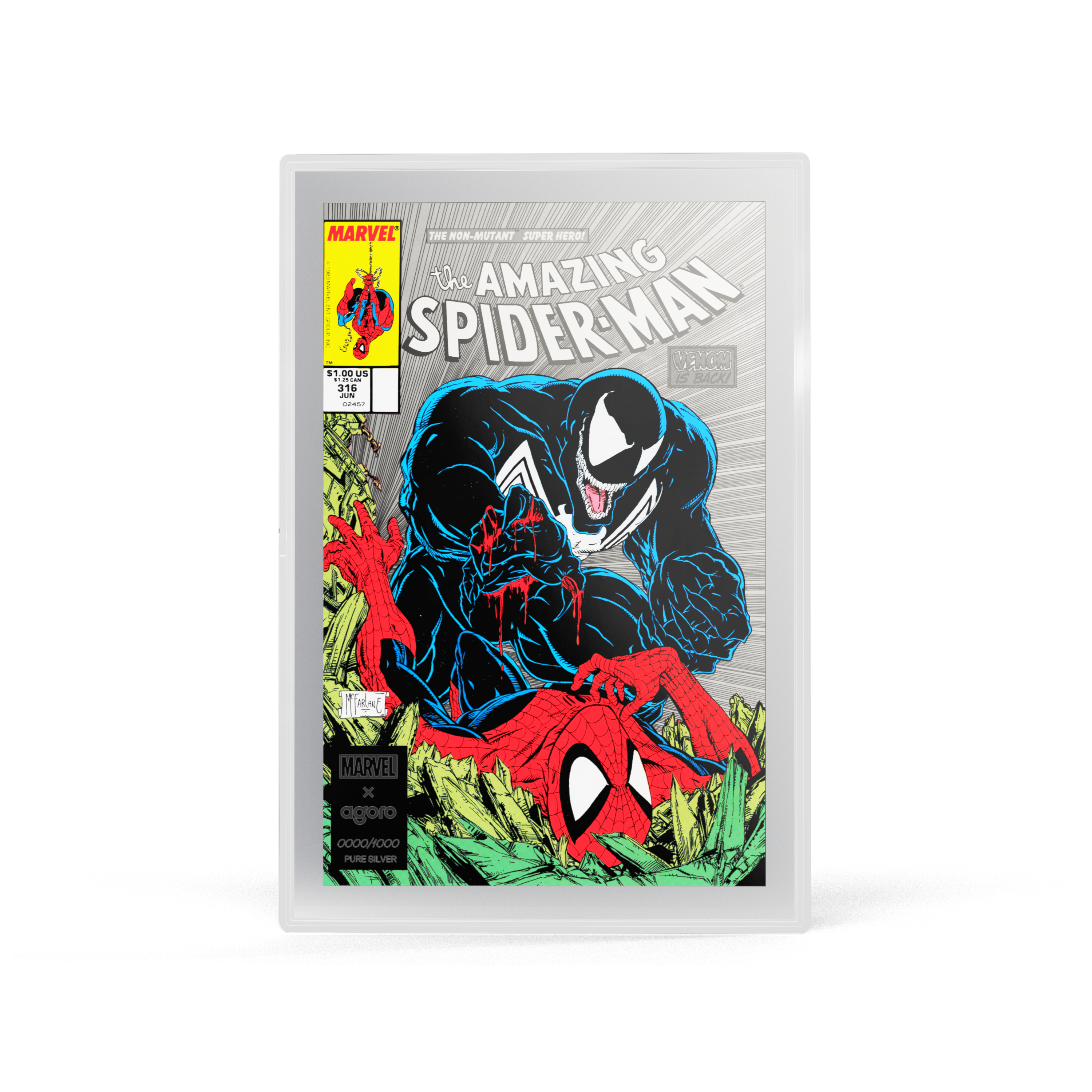 Marvel The Amazing Spiderman #316: Venom Unleashed Silver Collectible Foil AGORO
