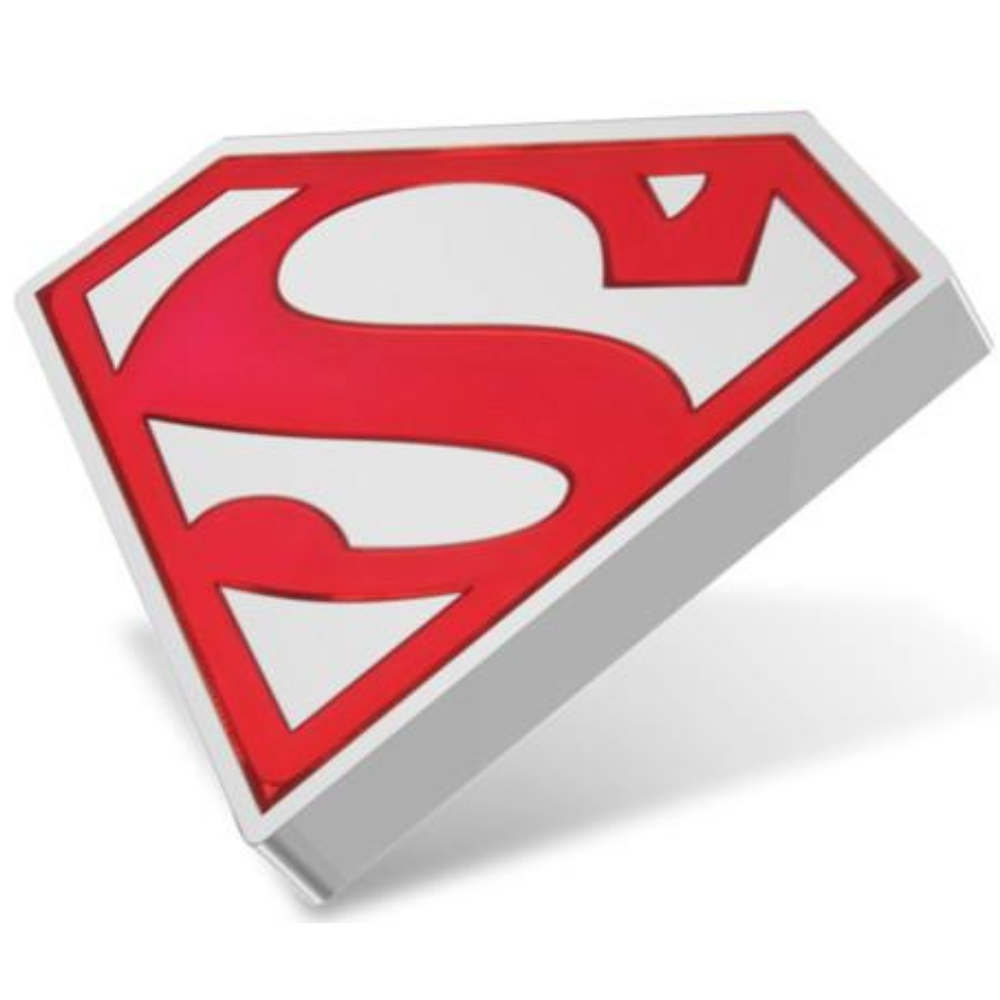 SUPERMAN™ Logo 1 Oz Silver Proof Coin $2 Niue 2021