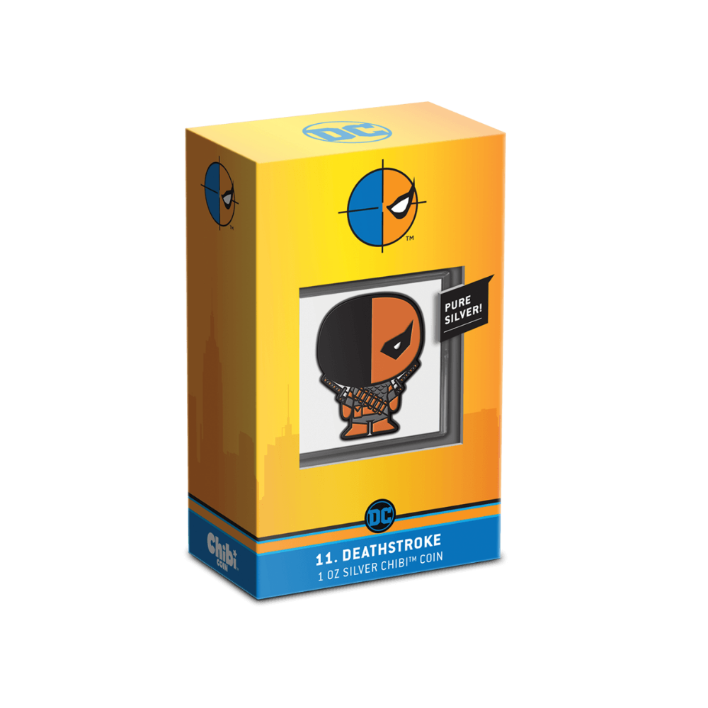 DEATHSTROKE™ DC Comic Series Chibi 1 Oz Silver Coin $2 Niue 2021