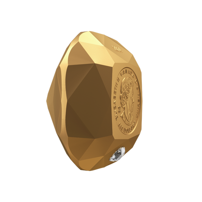 DE BEERS Ideal Cushion Diamond Pure Gold Coin $500 Canada 2024