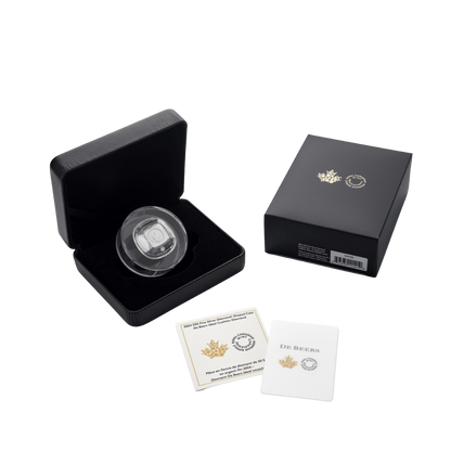 DE BEERS Ideal Cushion Diamond pure silver coin $50 Canada 2024