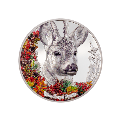 DEER Woodland Spirit 1 Oz Silver Coin 500 Togrog Mongolia 2022