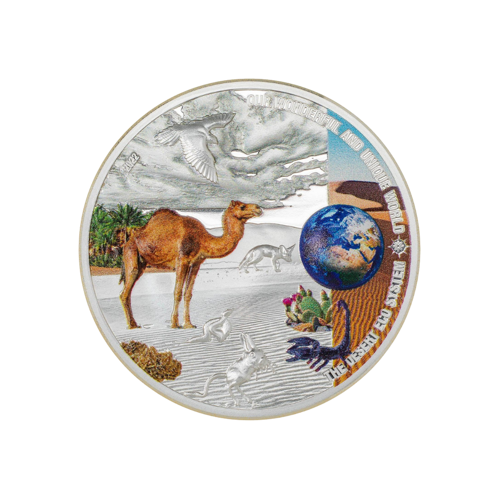 DESERT Our Earth Ecosystems 2 Oz Silver Coin $10 Palau 2022