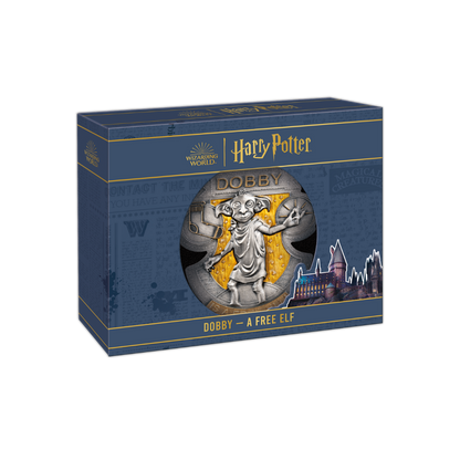 DOBBY Harry Potter 2 Oz Silver Coin $5 Samoa 2024