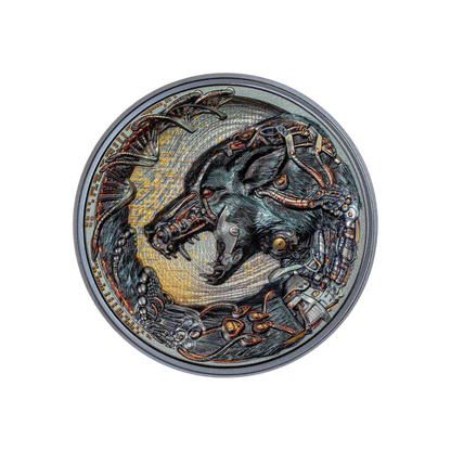 DOG Cyborg Revolution 3 Oz Silver Coin $20 Palau 2023