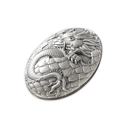 DRAGON EGG 3D Shaped 5 Oz Silver Coin 250 Francs Djibouti 2024