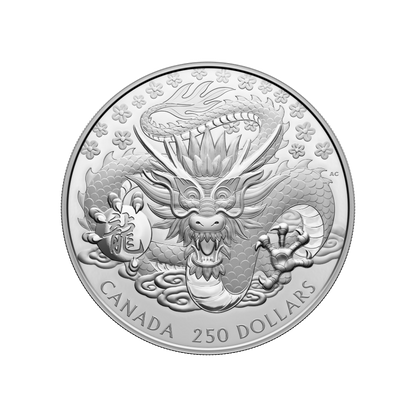 DRAGON Lunar Year 1 Kg Kilo Silver Coin $250 Canada 2024