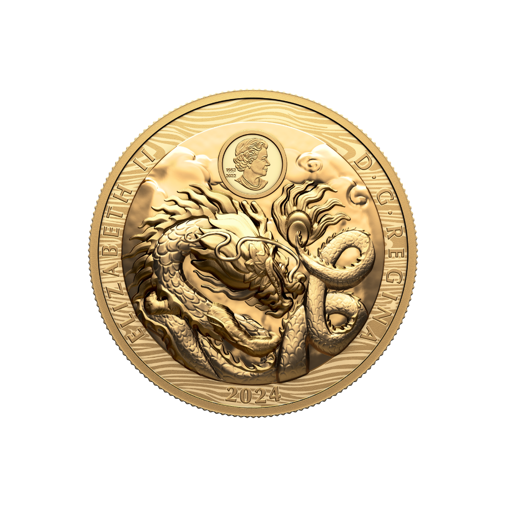 DRAGON Lunar Year Gold Coin $350 Canada 2024