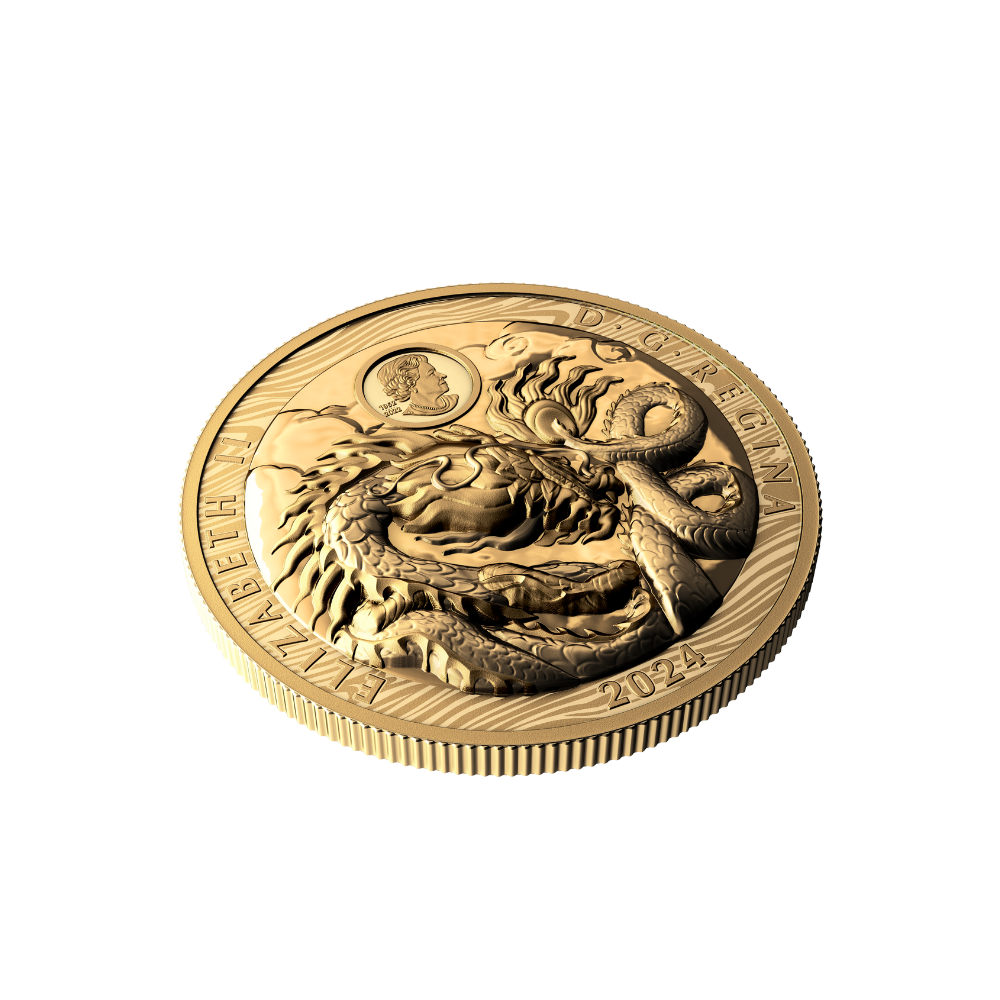 DRAGON Lunar Year Gold Coin $350 Canada 2024
