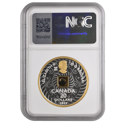 Dancing Ammolite Elements of Nature Air Pure Silver Coin - PF 70 ULTRA CAMEO - PARTHAVA COIN