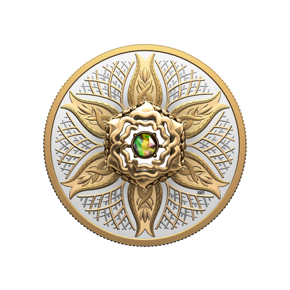 Dancing Ammolite: Elements of Nature Earth Fine Silver Coin Canada 2025