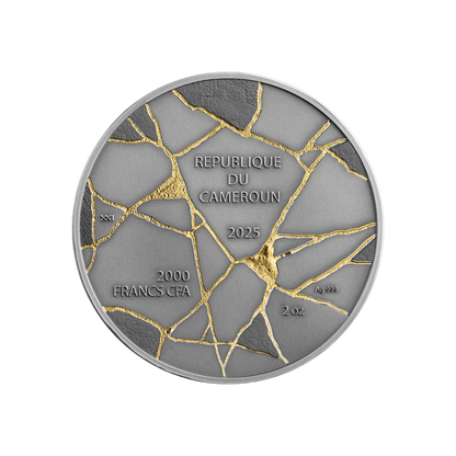 David Kintsugi Art 2 Oz Silver Coin 2025 - Mint XXI David Kintsugi Art 2 Oz Silver Coin 2025 - Mint XXI