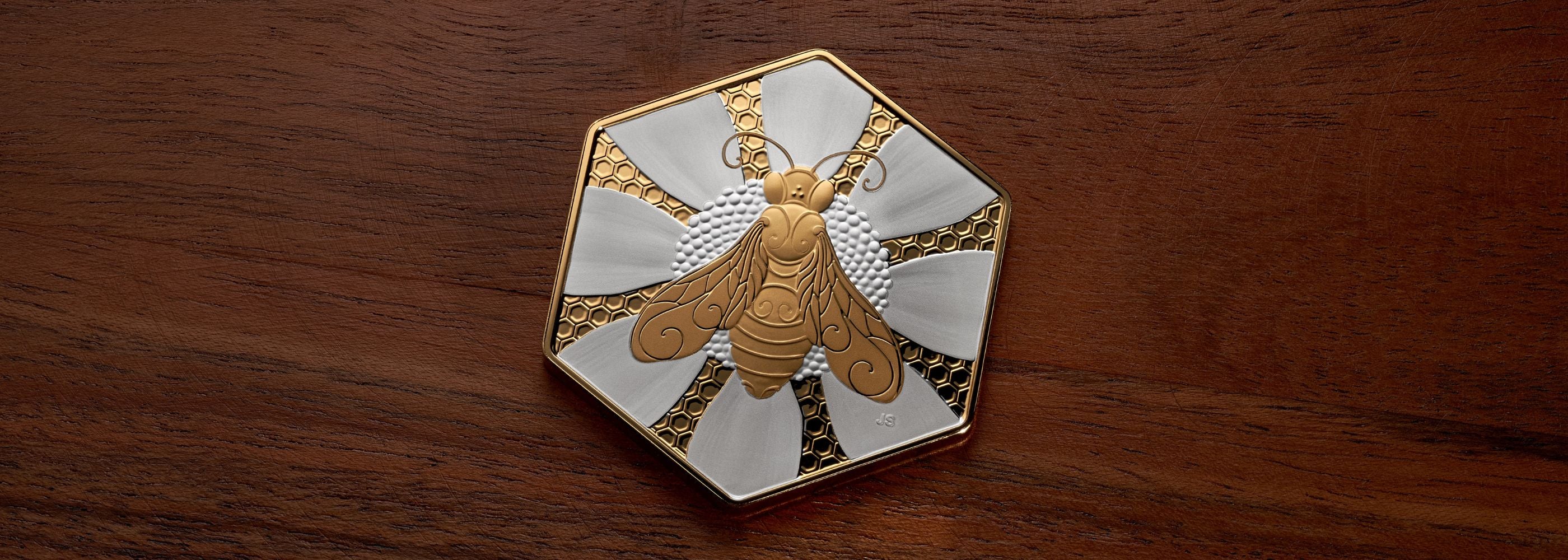 Nature’s Delight: Honey Bee – 1 oz. Fine Silver Coin