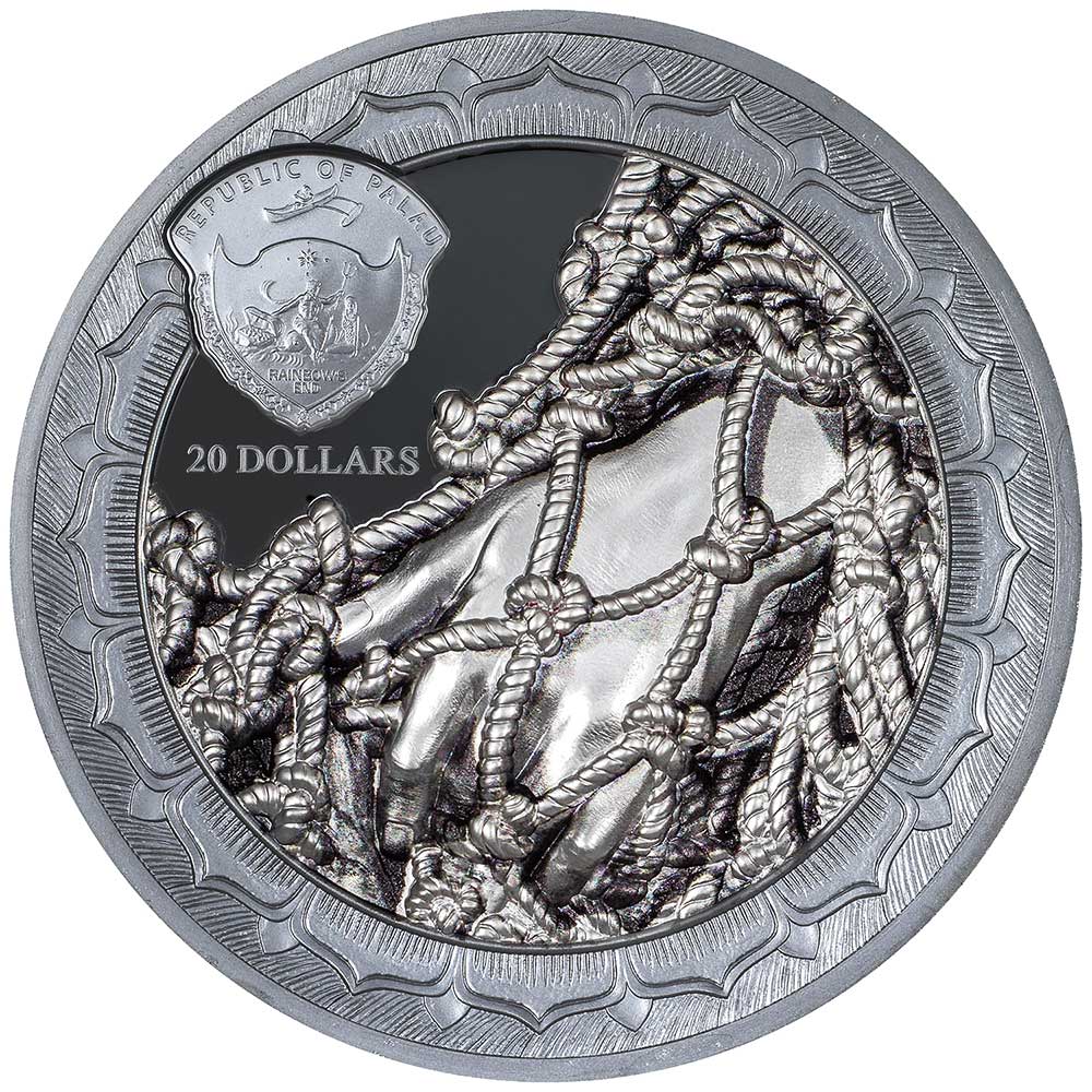 DISILLUSION Eternal Sculptures II 3 Oz Silver Coin $20 Palau 2023
