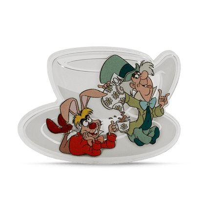 Disney Alice in Wonderland Mad Hatter's Tea Party Silver Coin - PARTHAVA COIN