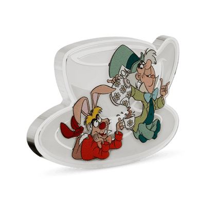 Disney Alice in Wonderland Mad Hatter's Tea Party Silver Coin - PARTHAVA COIN