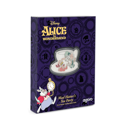 Disney Alice in Wonderland Mad Hatter's Tea Party Silver Coin - PARTHAVA COIN