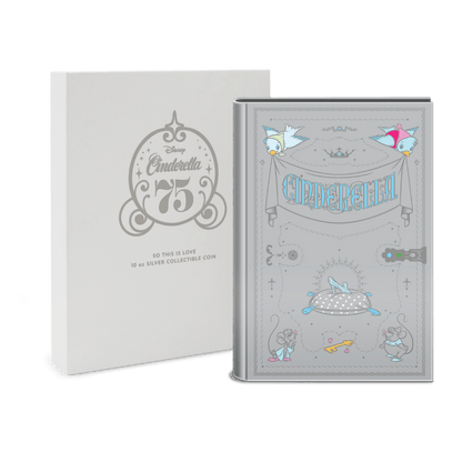 Disney Princess Cinderella 75th Anniversary 10 Oz Poster Coin - packaging Agoro By New Zealand Mint
