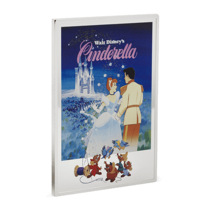 Disney Princess Cinderella 75th Anniversary 10 Oz Poster Coin - Reverse Agoro By New Zealand Mint