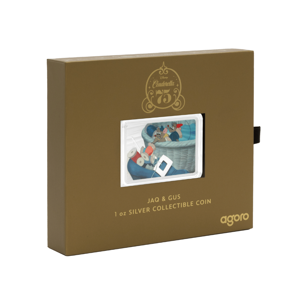Disney Cinderella 75th Anniversary Jaq & Gus Silver Coin - PARTHAVA COIN