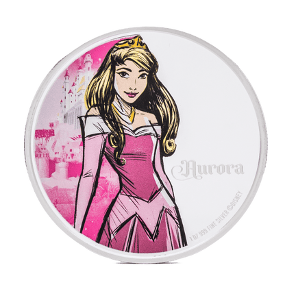 AURORA Disney Princess 1 Oz Silver Coin $2 Niue 2024 - PARTHAVA COIN