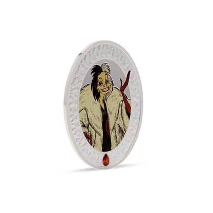Disney Villains Cruella De Vil Silver Coin AGORO