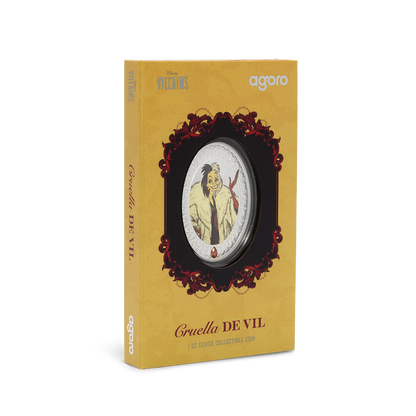 Disney Villains Cruella De Vil Silver Coin AGORO