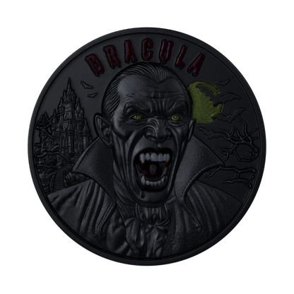 Dracula Awakens in the Dark 2 Oz silver Coin MDM