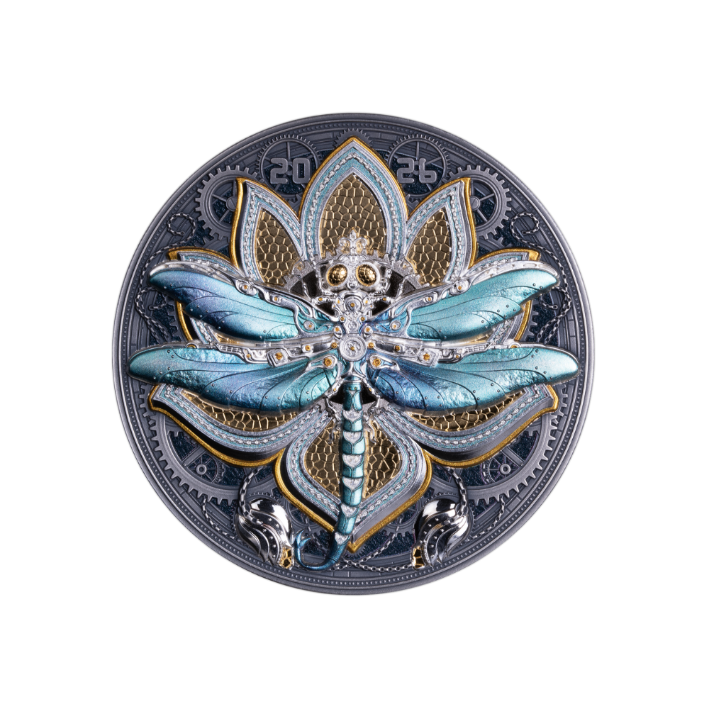 Dragonfly Steambeasts 5 Oz Silver Coin 2026 MDM