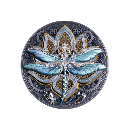 Dragonfly Steambeasts 5 Oz Silver Coin 2026 MDM