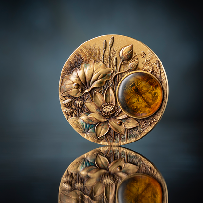 Dragonfly Amber Mirage 2 Oz Silver Coin MINT XXI