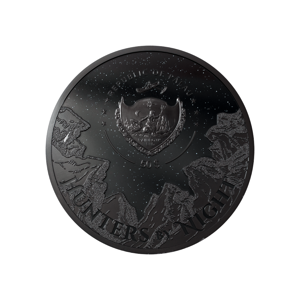 EAGLE OWL Hunters by Night 1 Kg Kilo Silver Coin $50 Palau 2022