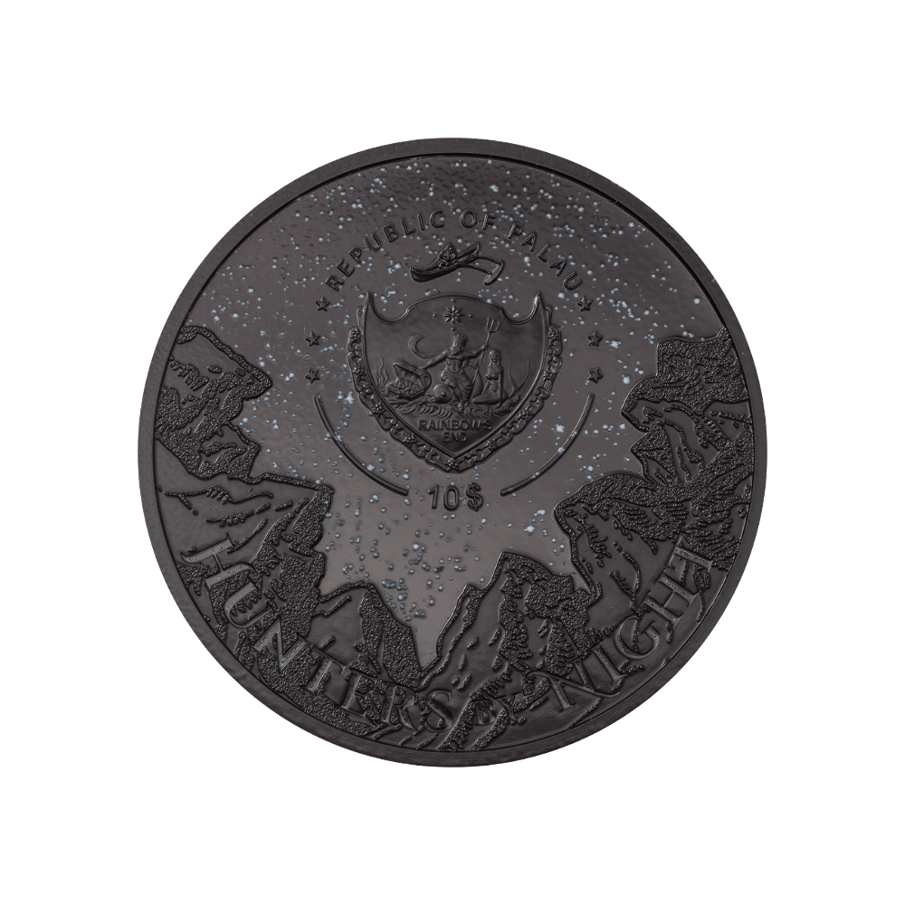 EAGLE OWL Hunters by Night 2 Oz Silver Coin $10 Palau 2021