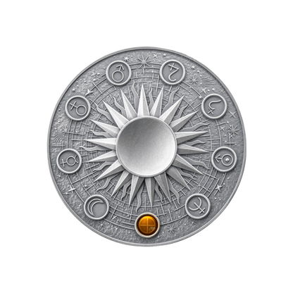 EARTH Solar System 2 Oz Silver Coin 10 Cedis Ghana 2024