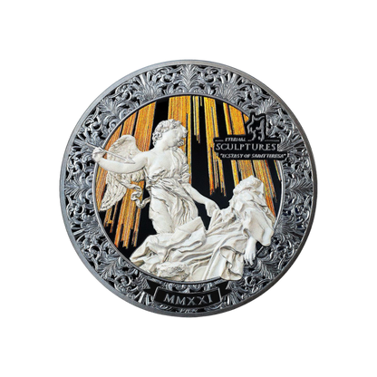 ECSTASY OF SAINT TERESA Eternal Sculptures Special Edition 5 Oz Silver Coin $20 Palau 2021