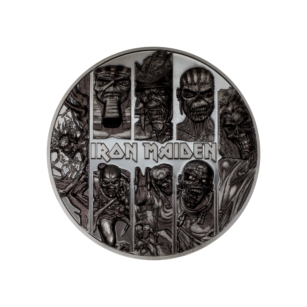 EDDIE Iron Maiden Best of Eddie 3 Oz Silver Coin $20 Cook Islands 2024
